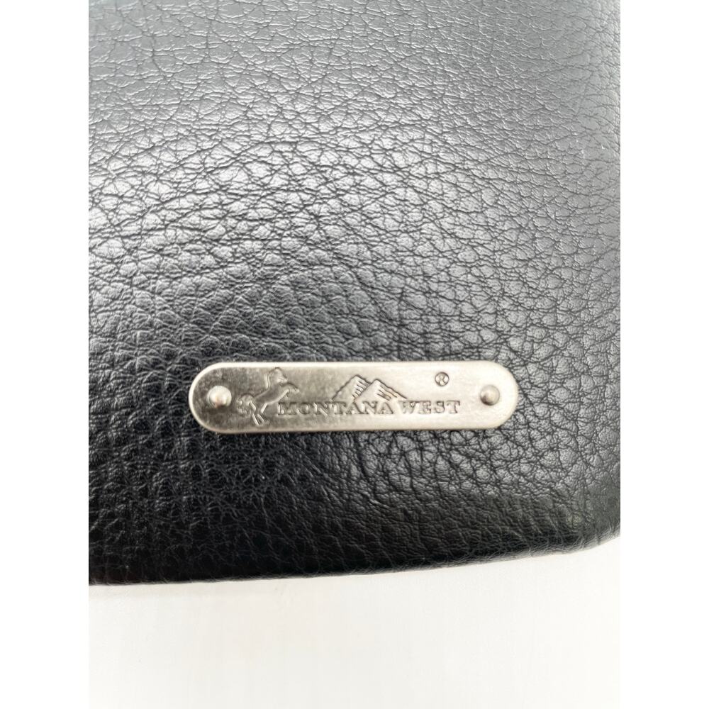 Montana West Crossbody Bag Black Faux Leather Studded Boho Western‎ Minimalist - Picture 4 of 13